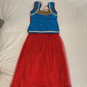 SOLD-Girls Indian Dress - Designer Lehanga
